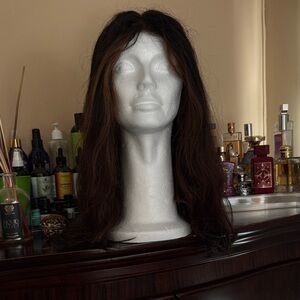 Long Dark Brown with hint of light brown Wig for Women